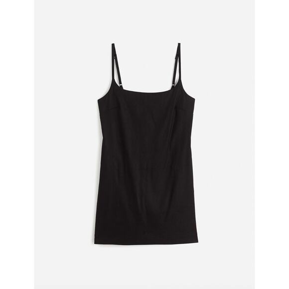 Madewell Squareneck Romper Jet Black Minimalist Linen Blend Classic US 6 NWT - Picture 6 of 15